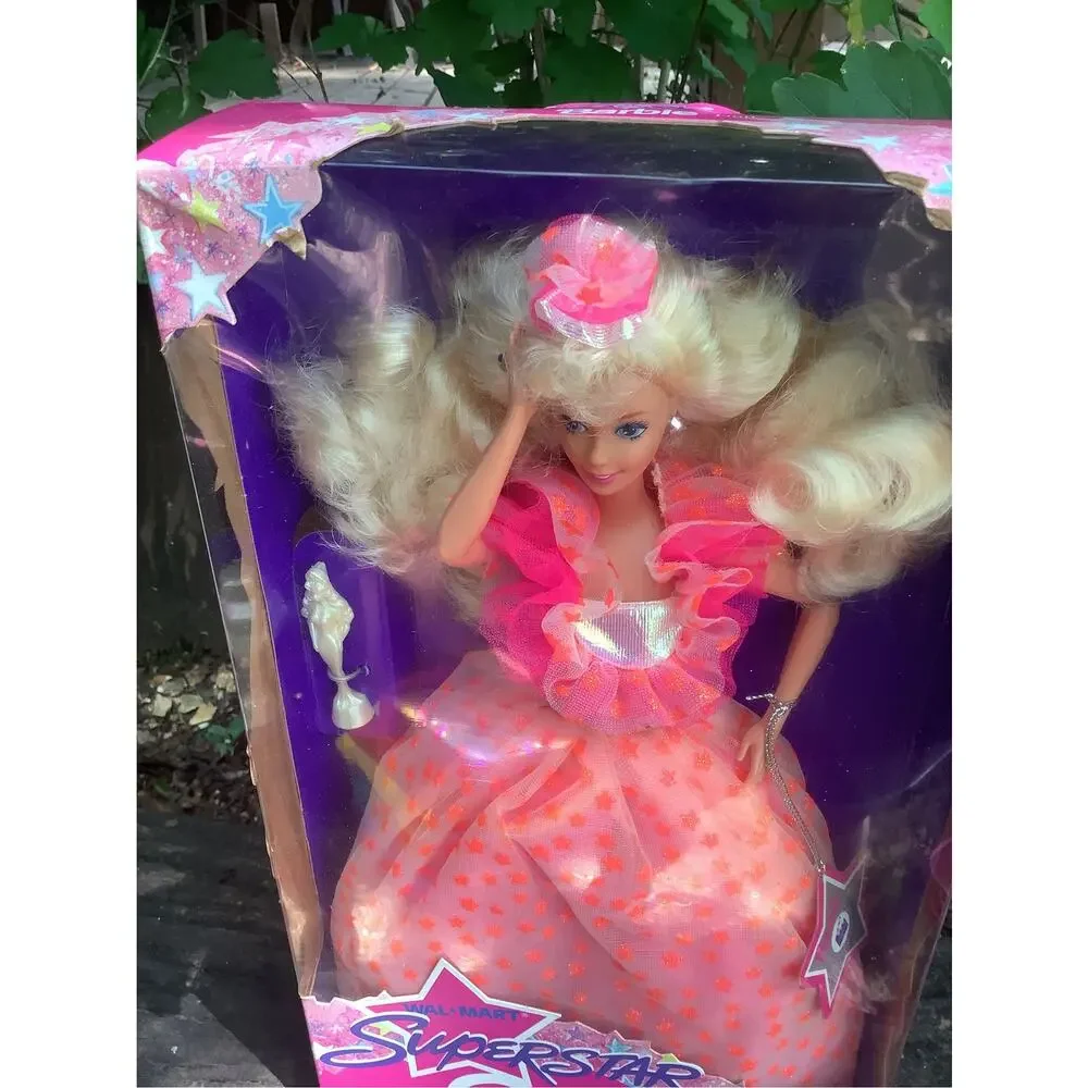 1993 SuperStar Barbie 10592 Wal-Mart Vintage NIB New Movie Poster Trophy Toy